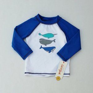 Cat & Jack Boys' Whales Long Sleeve Rash Guard